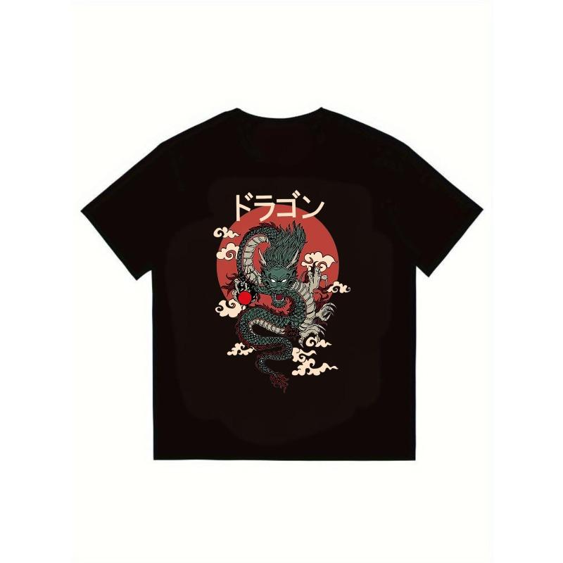His-and-hers matching Men s Black T-Shirt Dragon Japanese Style Print With Kanji Text Casual Streetwear Fashion Top For Everyday Wear XXXXL
His-and-hers matching Men s Black T-Shirt Dragon Japanese Style Print With Kanji Text Casual Streetwear Fashion Top For Everyday Wear XXXXL