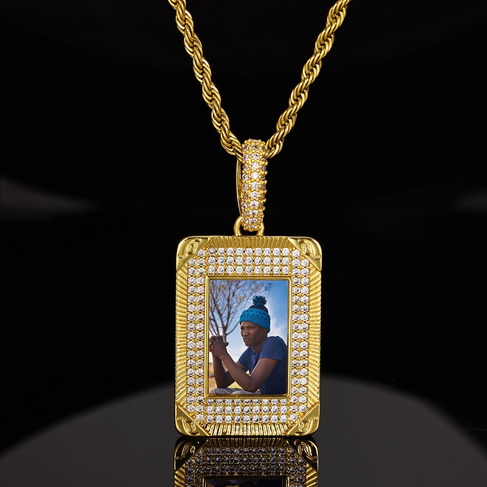 DIY Military Dog Tag Photo Keepsake Necklace with Hip Hop Zircon Frame
DIY Military Dog Tag Photo Keepsake Necklace with Hip Hop Zircon Frame