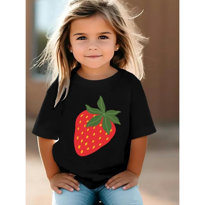European Size Girls Round-neck Short-sleeved T-shirt with Cartoon Strawberry Pattern Print 98cm чёрный
European Size Girls Round-neck Short-sleeved T-shirt with Cartoon Strawberry Pattern Print 98cm чёрный