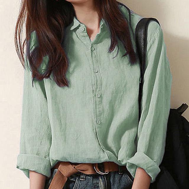 Женская рубашка из хлопка и льна с длинным рукавом - весна/лето 2025 г. Модная, элегантная и дышащая рубашка с пуговицами 2XL зелёный
Женская рубашка из хлопка и льна с длинным рукавом - весна/лето 2025 г. Модная, элегантная и дышащая рубашка с пуговицами 2XL зелёный