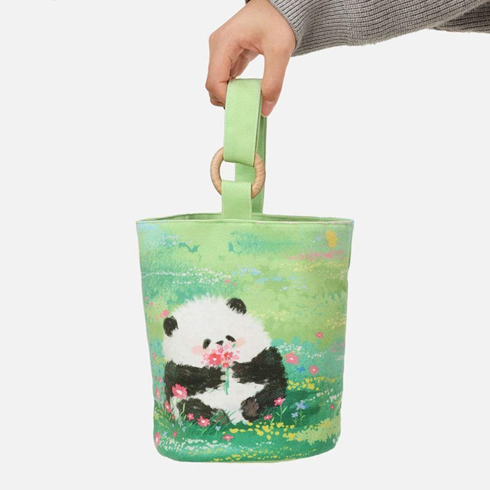 Lunch Bag Cute Panda Bucket Bag Large Capacity Mummy Bag Portable Canvas Handbag Storage Bag
Lunch Bag Cute Panda Bucket Bag Large Capacity Mummy Bag Portable Canvas Handbag Storage Bag