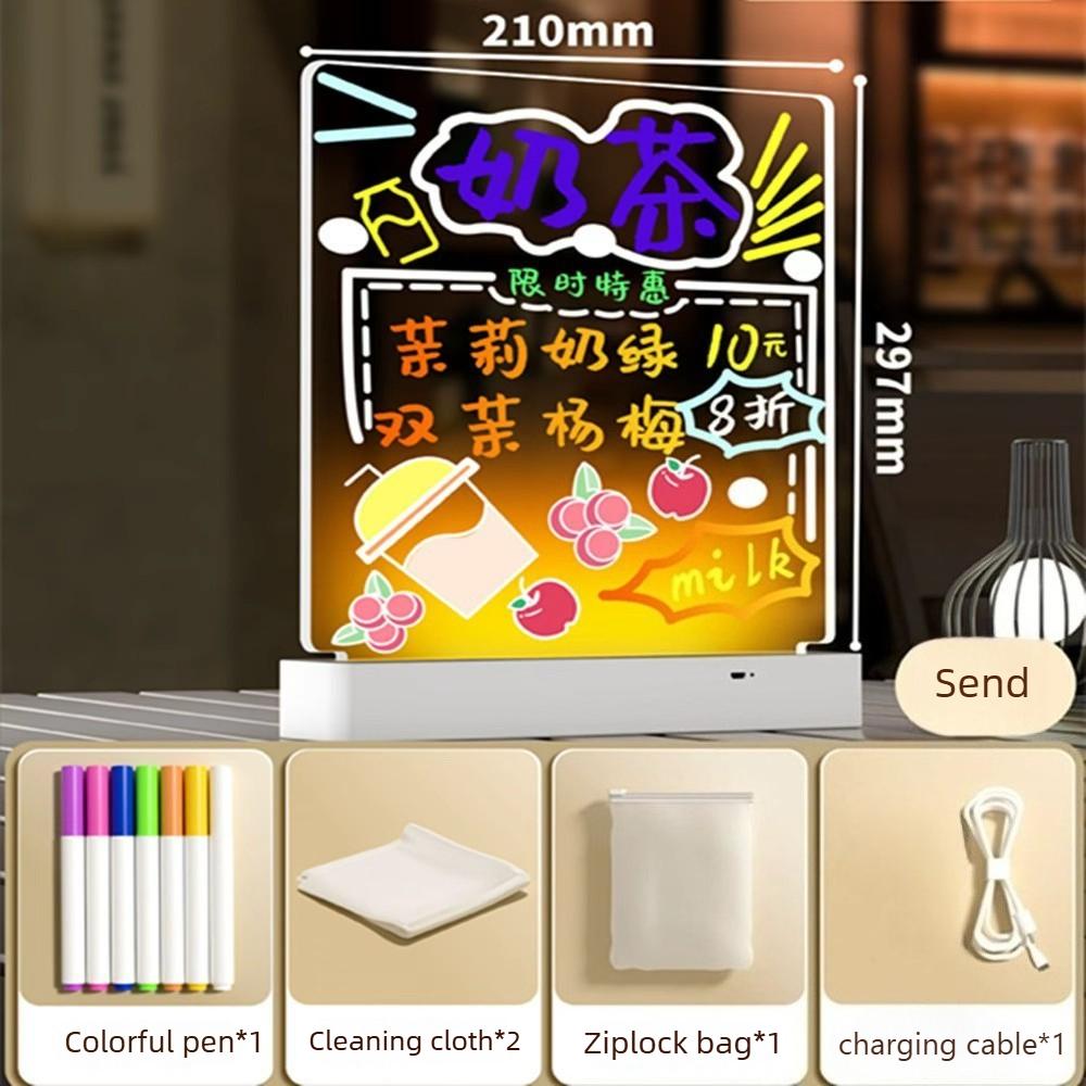 LED Glowing Magic Drawing Board Toys Clear AcrylicRechargeable Bracket Light Strip Kids Gift Graffiti Board with 7 Markers
LED Glowing Magic Drawing Board Toys Clear AcrylicRechargeable Bracket Light Strip Kids Gift Graffiti Board with 7 Markers