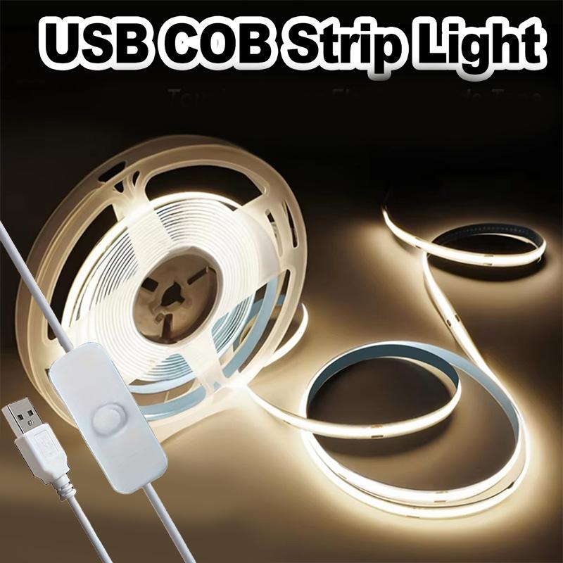 Светодиодная лента COB 5В с кнопочным выключателем USB Высокая яркость 320 светодиодов/м Гибкая лента для подсветки телевизора Декор для спальни 1M белый
Светодиодная лента COB 5В с кнопочным выключателем USB Высокая яркость 320 светодиодов/м Гибкая лента для подсветки телевизора Декор для спальни 1M белый