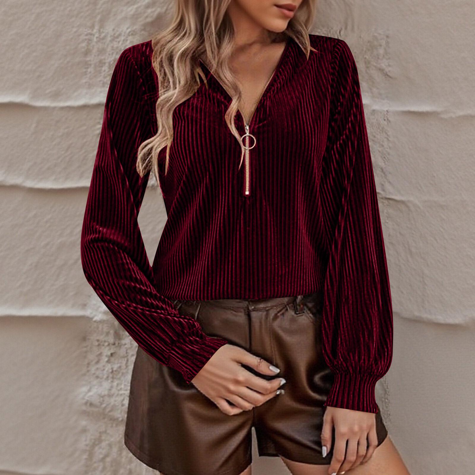 Women s Fashion Velvet Zipper Oversized Casual Long-Sleeve Top L
Women s Fashion Velvet Zipper Oversized Casual Long-Sleeve Top L