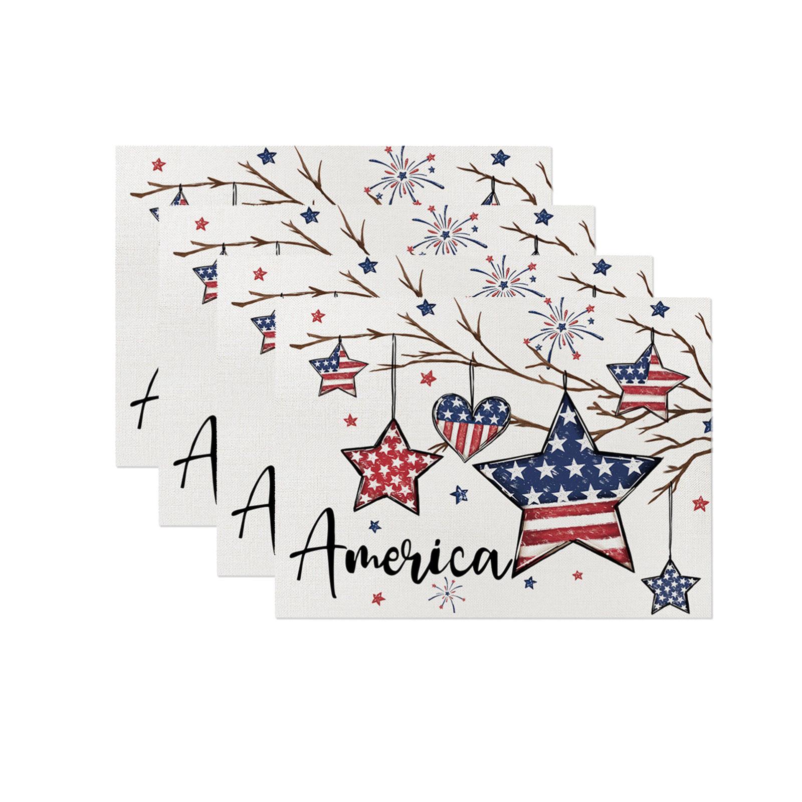Water Resistant Linen Blend Placemat Set of 4 American Flag Sunflower Print Heat Insulation Dining Table Mat 42x32cm for Home Kitchen Decor One Size
Water Resistant Linen Blend Placemat Set of 4 American Flag Sunflower Print Heat Insulation Dining Table Mat 42x32cm for Home Kitchen Decor One Size