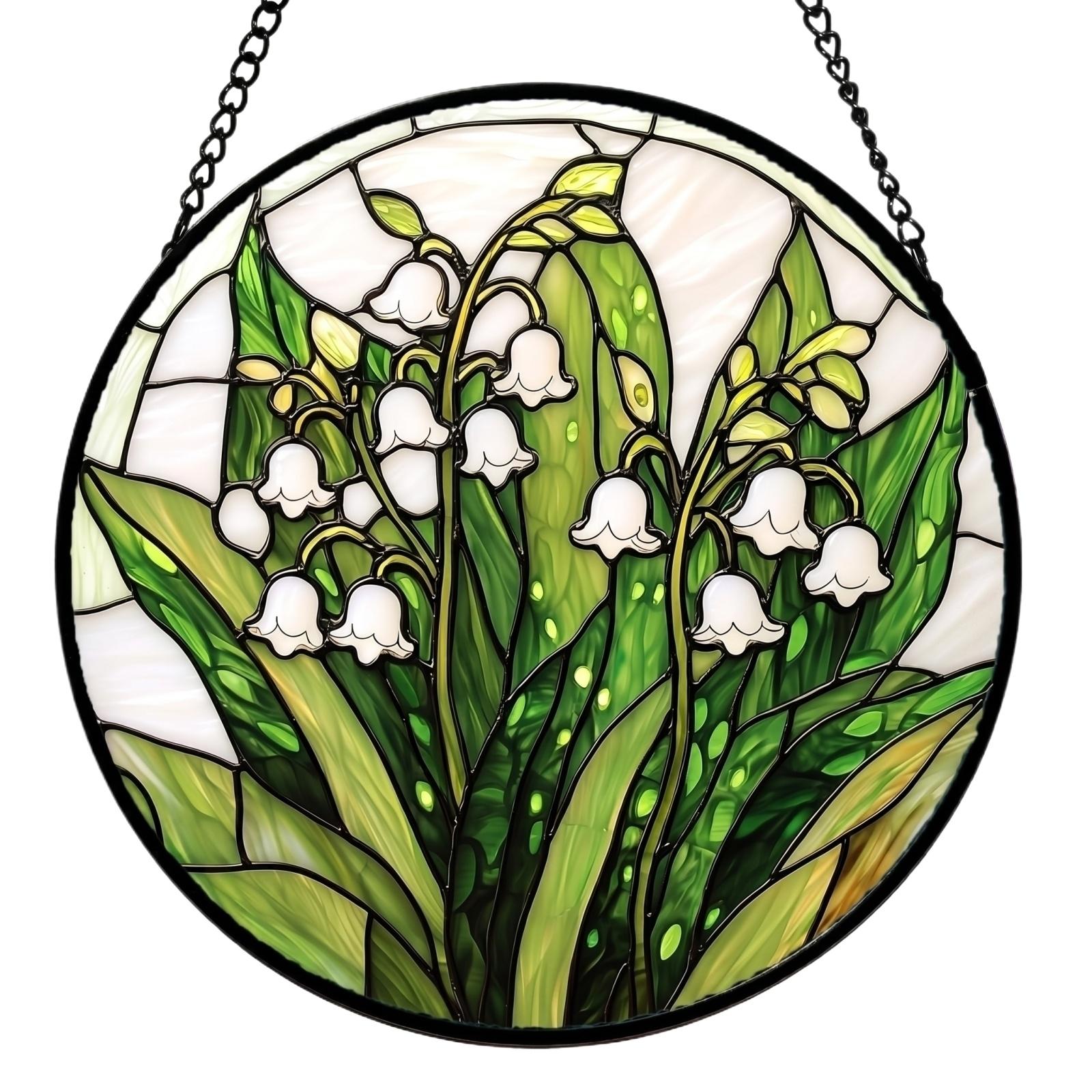 Round Stained Glass Window Hanging Suncatcher with Tree and River Landscape Design Decorative Panel for Indoor Outdoor Use one size
Round Stained Glass Window Hanging Suncatcher with Tree and River Landscape Design Decorative Panel for Indoor Outdoor Use one size