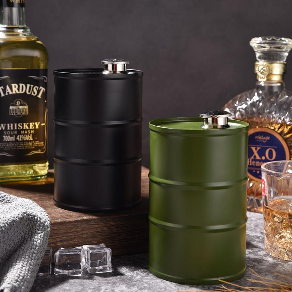 304 Stainless Steel Oil Barrel Flagon Army Green Black Alcohol Flask Creative Vodka Bottle Man
304 Stainless Steel Oil Barrel Flagon Army Green Black Alcohol Flask Creative Vodka Bottle Man