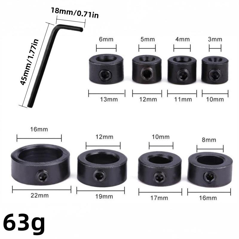 Xinmu Tian 3-16mm Twist Drill Bit Depth Stop Ring for Woodworking
Xinmu Tian 3-16mm Twist Drill Bit Depth Stop Ring for Woodworking