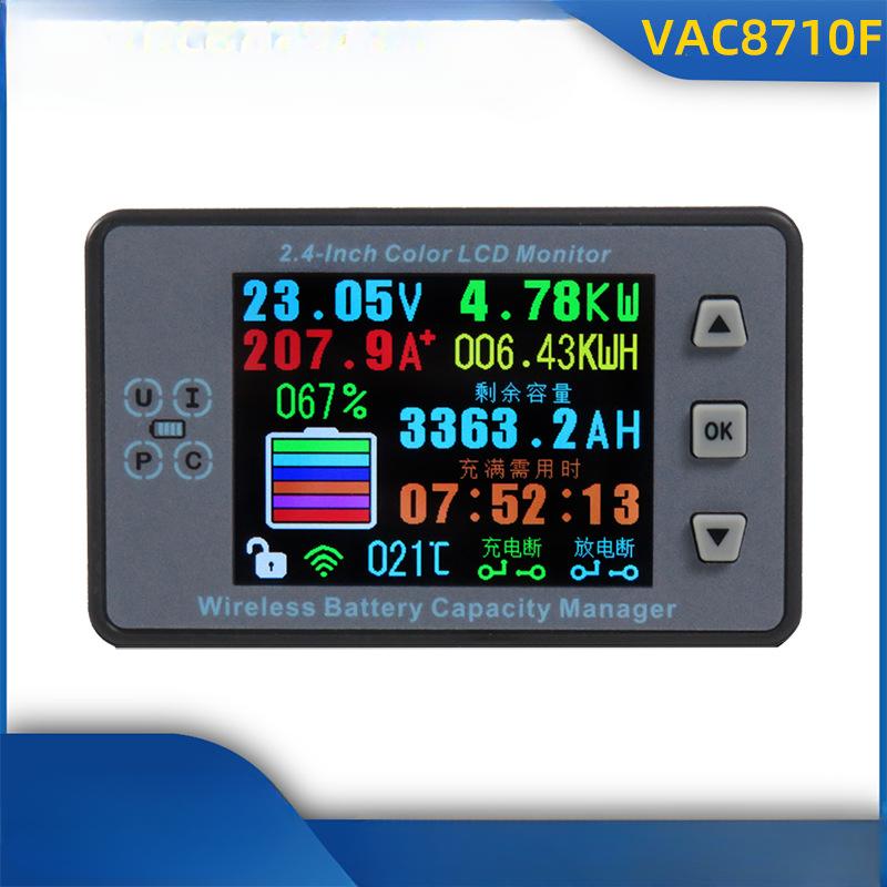 VAC8710F \ 2,4-дюймовий кольоровий екран Бездротова батарея Напруга струму Вимірювач температури Ємність RV Електромобіль Кулонметр 120V100A
VAC8710F \ 2,4-дюймовий кольоровий екран Бездротова батарея Напруга струму Вимірювач температури Ємність RV Електромобіль Кулонметр 120V100A