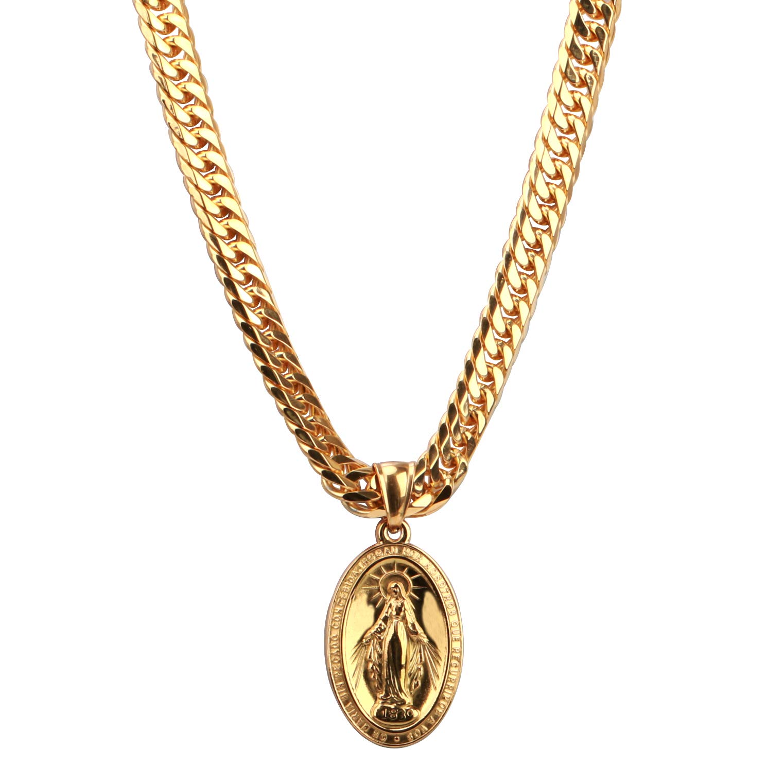 Cut Double Kihei Necklace 18k GP Miraculous Medal Necklace Gold 18K Finish Virgin Medal Pendant HIPHOP B Series 50cm 60cm Exclusive BOX Included
Cut Double Kihei Necklace 18k GP Miraculous Medal Necklace Gold 18K Finish Virgin Medal Pendant HIPHOP B Series 50cm 60cm Exclusive BOX Included