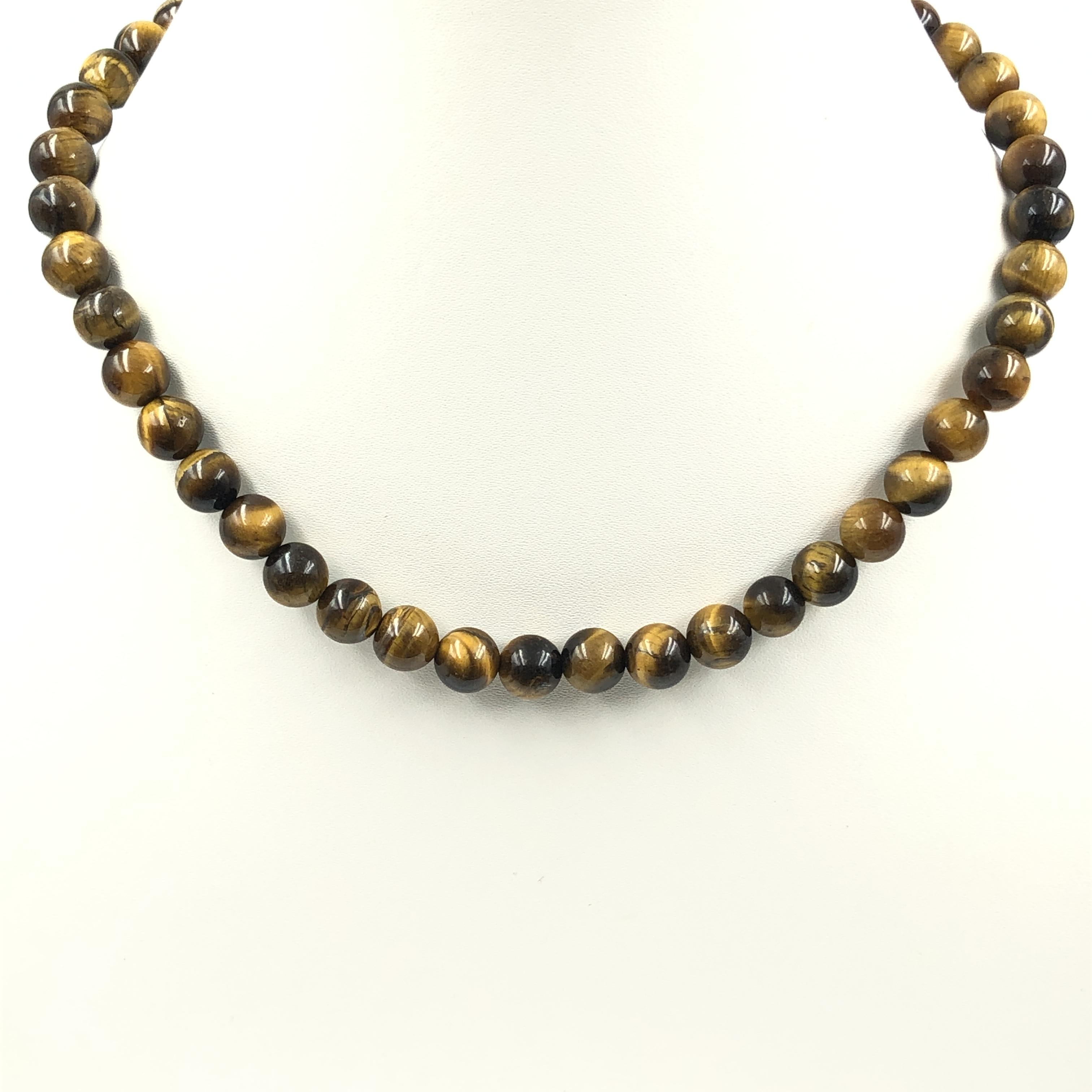 Natural Yellow Tiger Eye Gemstone 8mm Round Beads Jewelry Handmade Designer Necklace 17-21 For Birthday Gift 8BN-31
Natural Yellow Tiger Eye Gemstone 8mm Round Beads Jewelry Handmade Designer Necklace 17-21 For Birthday Gift 8BN-31