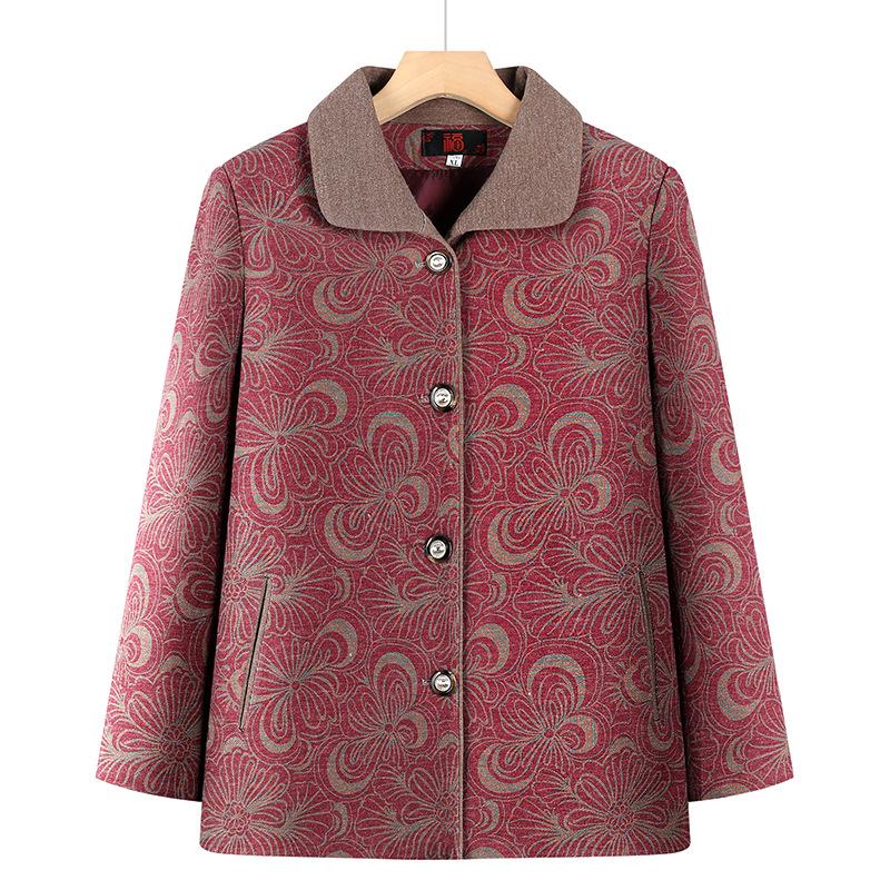 Grandma Style Lapel Jacket: Spring/Autumn Fashion Cardigan for Elderly Women XL (80-105 jin) червоний
Grandma Style Lapel Jacket: Spring/Autumn Fashion Cardigan for Elderly Women XL (80-105 jin) червоний