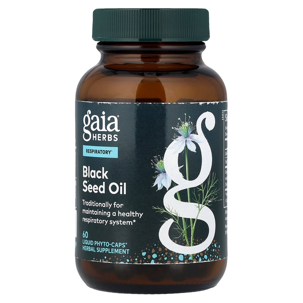 Gaia Herbs Black Seed Oil Veg Liquid Phyto-Caps, 60 Softgels
Gaia Herbs Black Seed Oil Veg Liquid Phyto-Caps, 60 Softgels