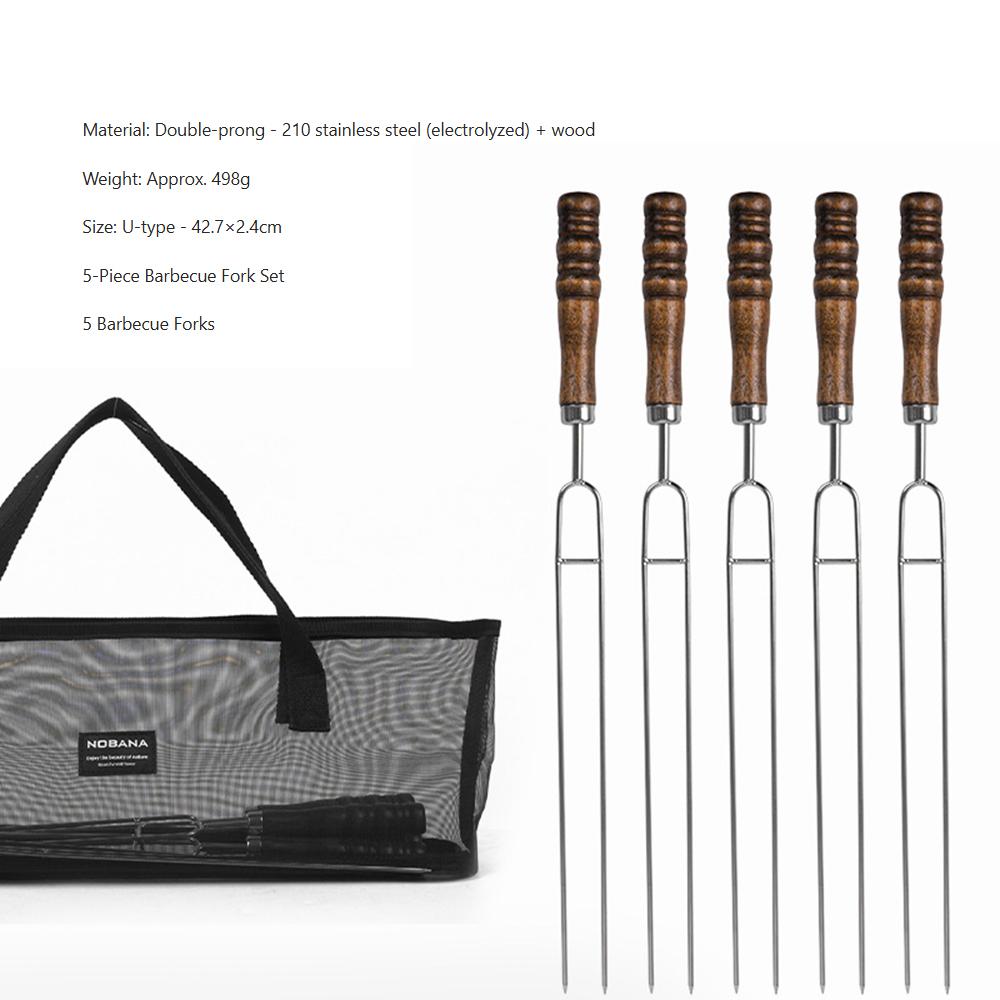 16.8 Inch Stainless Steel BBQ Kabob Skewers & Fork Set with Wooden Handles Reusable Grilling for Grilling, Picnics & Camping
16.8 Inch Stainless Steel BBQ Kabob Skewers & Fork Set with Wooden Handles Reusable Grilling for Grilling, Picnics & Camping
