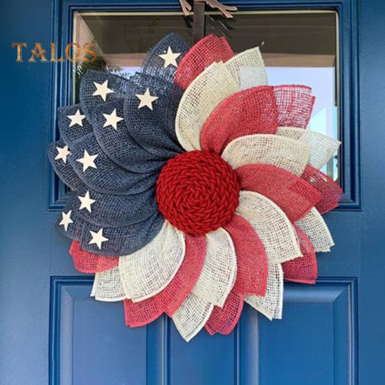 Star Patriotic Wreath High Simulation Decorative Ornamental Eye-catching US Flag Independence Day Front Door Wreath Home Decoration
Star Patriotic Wreath High Simulation Decorative Ornamental Eye-catching US Flag Independence Day Front Door Wreath Home Decoration