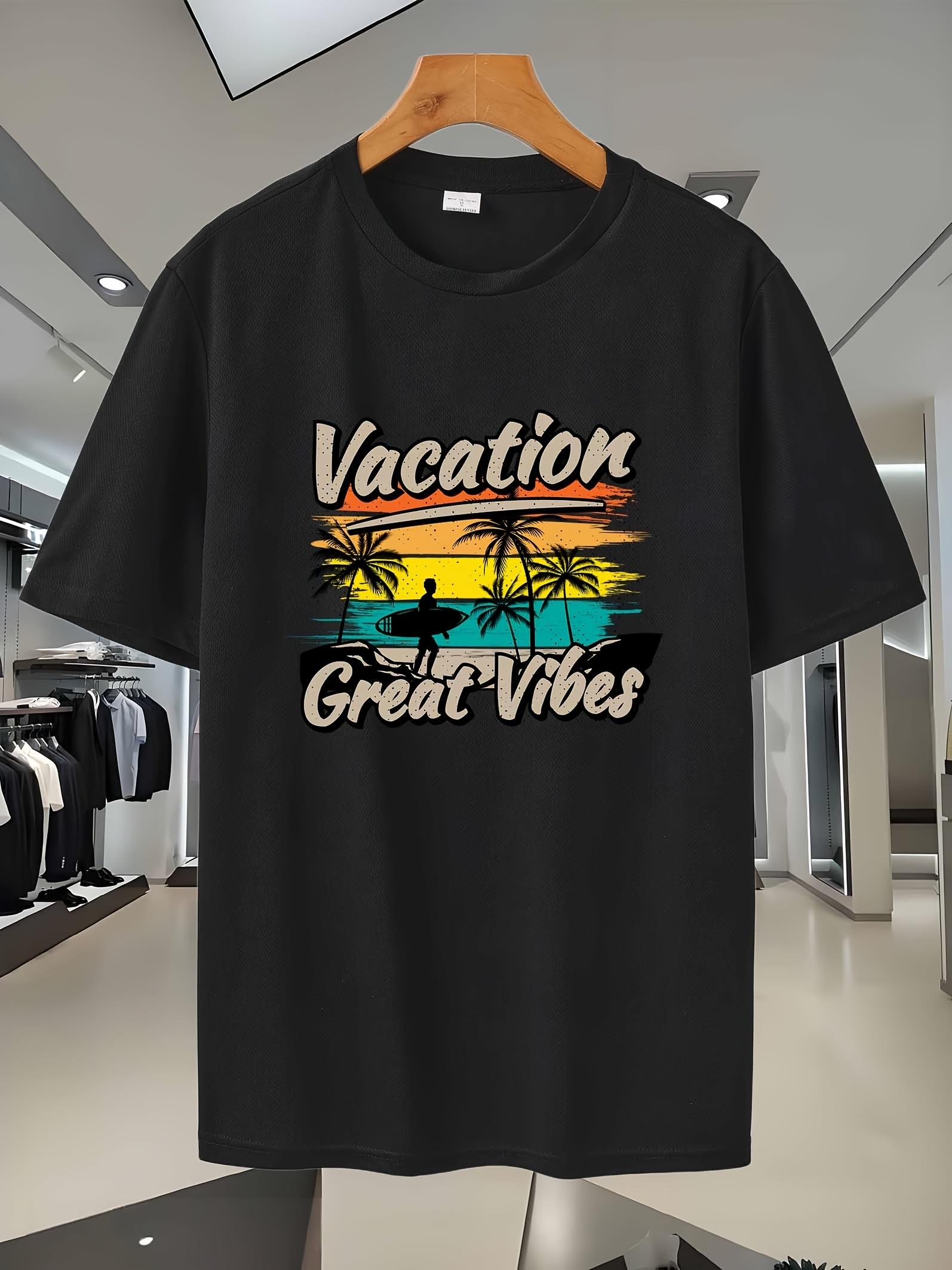 28G Breathable Mesh Summer T-shirt - Vacation-Themed Graphic Print XXXXL
28G Breathable Mesh Summer T-shirt - Vacation-Themed Graphic Print XXXXL