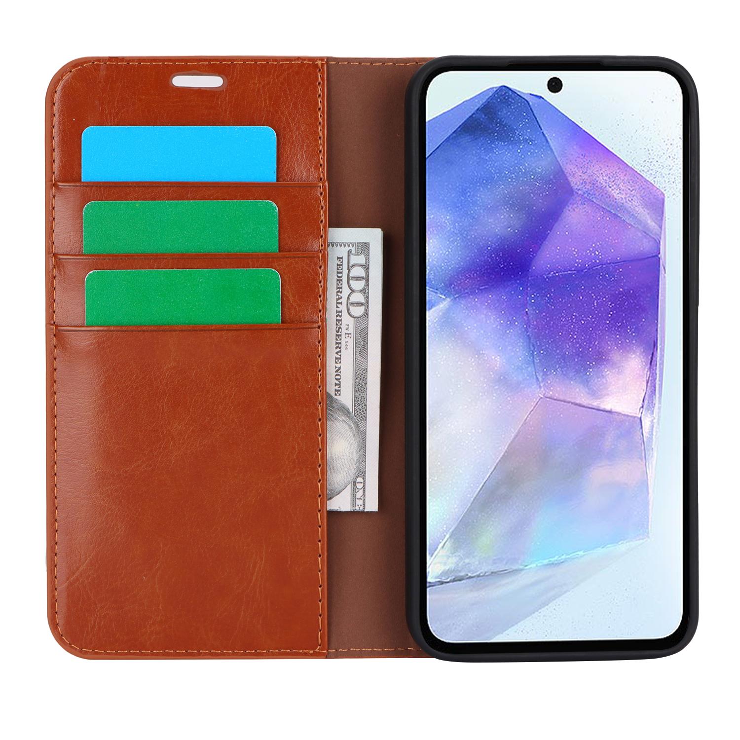 For Samsung Galaxy A55 5G Wallet Case Crazy Horse Texture Split Leather+TPU Phone Cover Black
For Samsung Galaxy A55 5G Wallet Case Crazy Horse Texture Split Leather+TPU Phone Cover Black