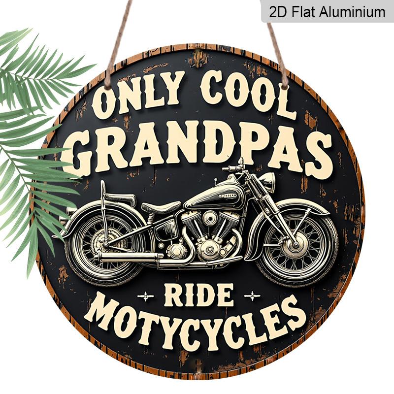 2D Flat, 1pc Only Cool Grandpas Ride Motorcycles Sign - Retro Round Aluminum Metal Wall Decor Suitable for Farmhouse, Bar, Cafe - Vintage Motorcycle 1pc
2D Flat, 1pc Only Cool Grandpas Ride Motorcycles Sign - Retro Round Aluminum Metal Wall Decor Suitable for Farmhouse, Bar, Cafe - Vintage Motorcycle 1pc