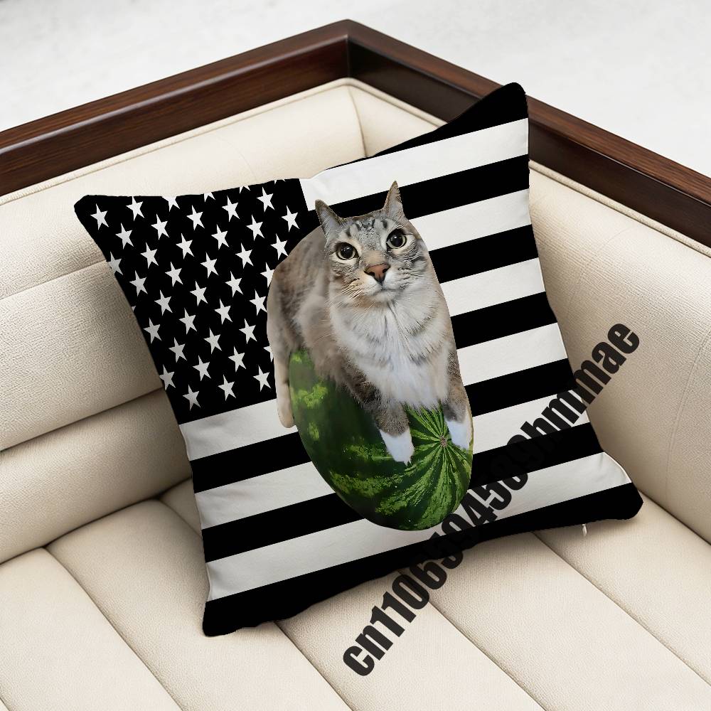 For Watermelon Cat Meme USA American Flag Throw Pillow Case Sham 45x45cm 35x35cm Square Bedroom Pillowcase Cushion Cover 30x30cm
For Watermelon Cat Meme USA American Flag Throw Pillow Case Sham 45x45cm 35x35cm Square Bedroom Pillowcase Cushion Cover 30x30cm