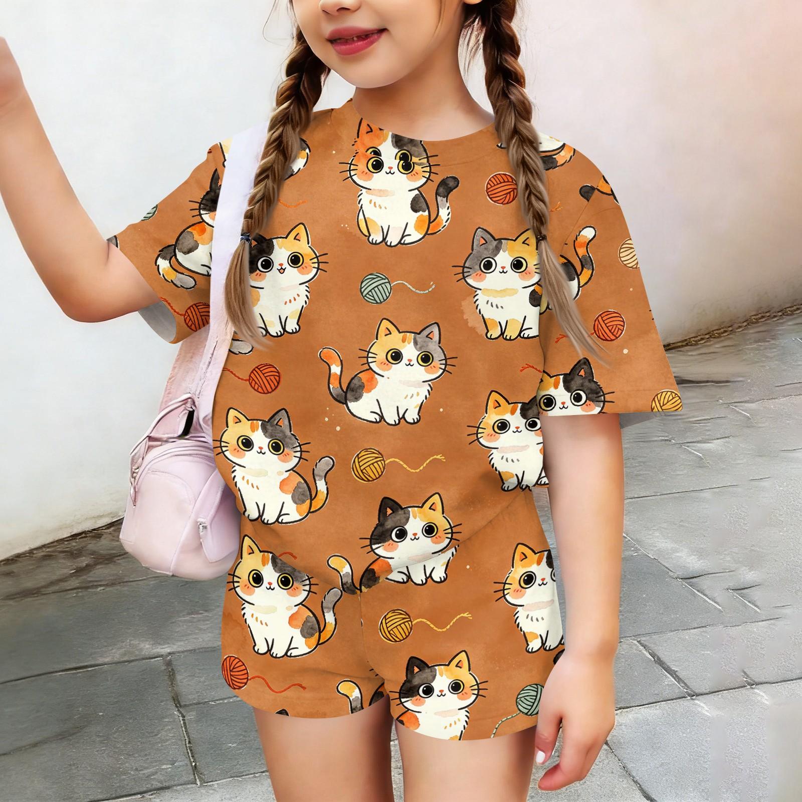 Kids Casual Short Sleeve Top and Shorts Set Animal Print Comfortable Summer Outfit Lightweight Soft Fabric Breathable Design 150 чёрный
Kids Casual Short Sleeve Top and Shorts Set Animal Print Comfortable Summer Outfit Lightweight Soft Fabric Breathable Design 150 чёрный