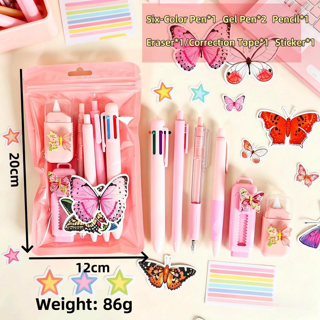 Cute 7-Piece Stationery Set Lovely Themed School Supplies Kit for Primary Students Gift for Kids Holiday Birthday Graduation розовый
Cute 7-Piece Stationery Set Lovely Themed School Supplies Kit for Primary Students Gift for Kids Holiday Birthday Graduation розовый