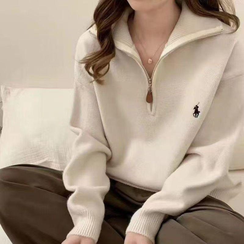 Жіночий светр у корейському стилі з вишивкою поні, з коміром на блискавці - Вільний в язаний топ для осені та зими M (91-100 jin) білий
Жіночий светр у корейському стилі з вишивкою поні, з коміром на блискавці - Вільний в язаний топ для осені та зими M (91-100 jin) білий