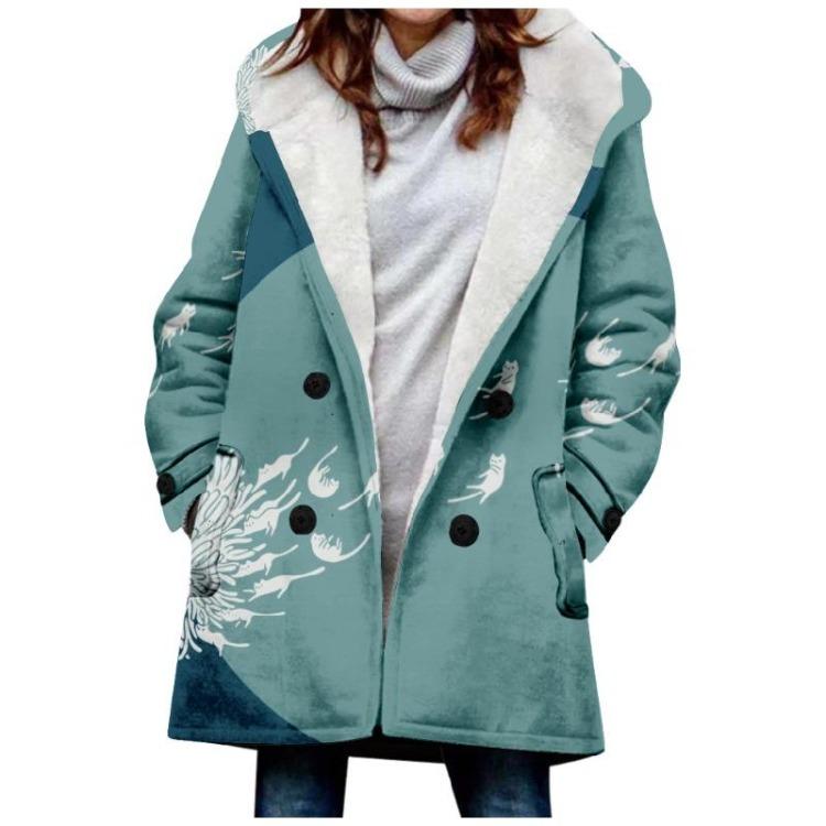 2025 Fashion Women s Trench Coat Winter Thickening Floral Pattern Slimming Hooded Medium Long Coat New Style S
2025 Fashion Women s Trench Coat Winter Thickening Floral Pattern Slimming Hooded Medium Long Coat New Style S