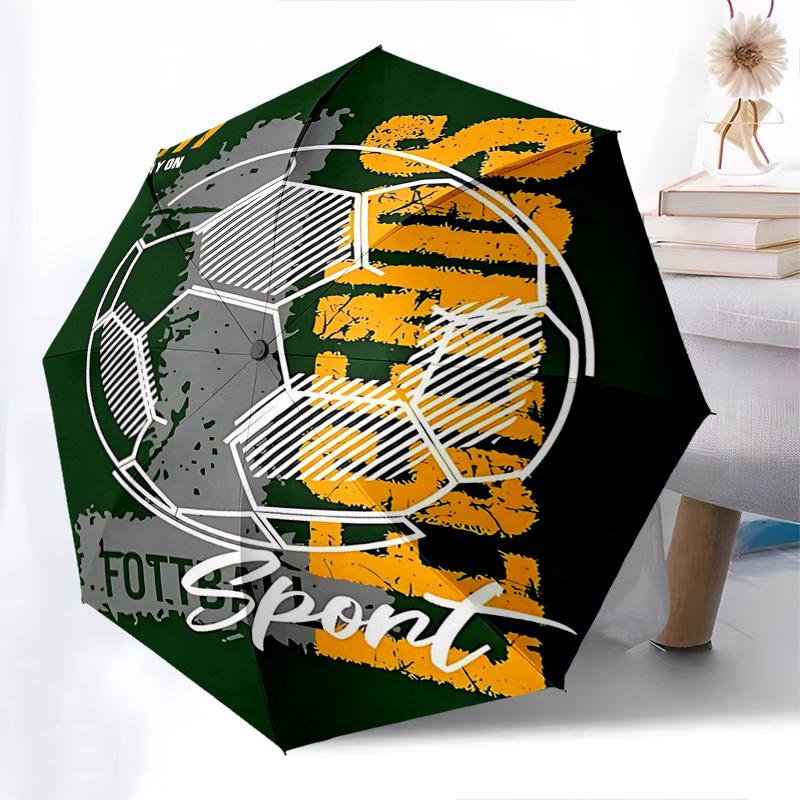 1pc Play On Football Sport Automatic Folding Umbrella, Portable Tri-Fold Design with 8-Bone Iron Frame, Perfect for Outdoor, Ideal as a Gift for Fans,
1pc Play On Football Sport Automatic Folding Umbrella, Portable Tri-Fold Design with 8-Bone Iron Frame, Perfect for Outdoor, Ideal as a Gift for Fans,