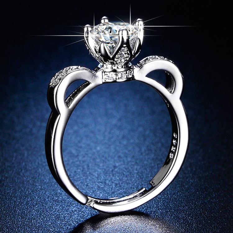 Кольцо с бриллиантами из моцареллы и имитацией короны принцессы Trendy Ins Fashion Hollow Bear Ear Ring opening adjustable
Кольцо с бриллиантами из моцареллы и имитацией короны принцессы Trendy Ins Fashion Hollow Bear Ear Ring opening adjustable