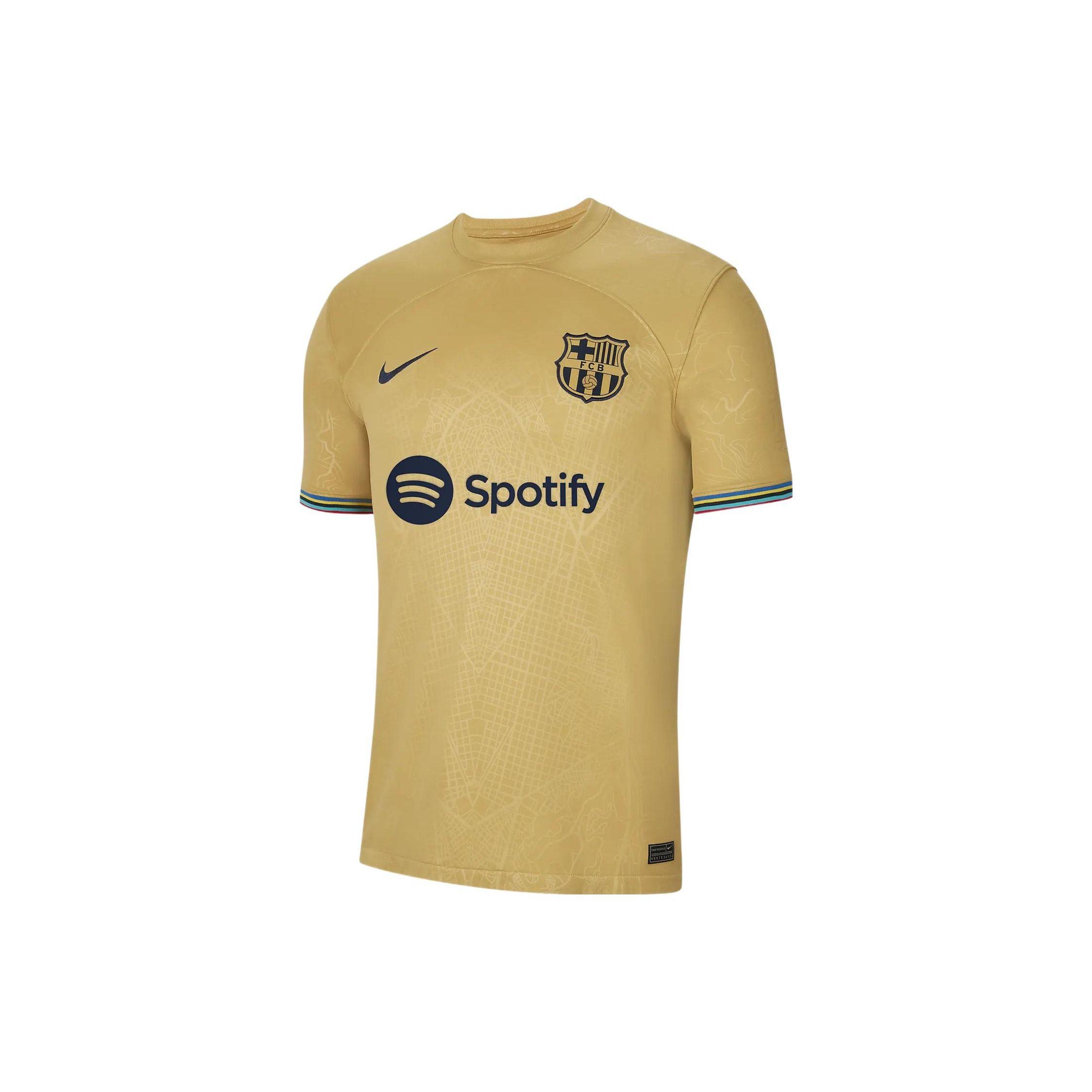 Мужские футболки Nike Barcelona 22/23 Season Away Fan Edition с логотипом и короткими рукавами, золотые DJ7675-716
Мужские футболки Nike Barcelona 22/23 Season Away Fan Edition с логотипом и короткими рукавами, золотые DJ7675-716