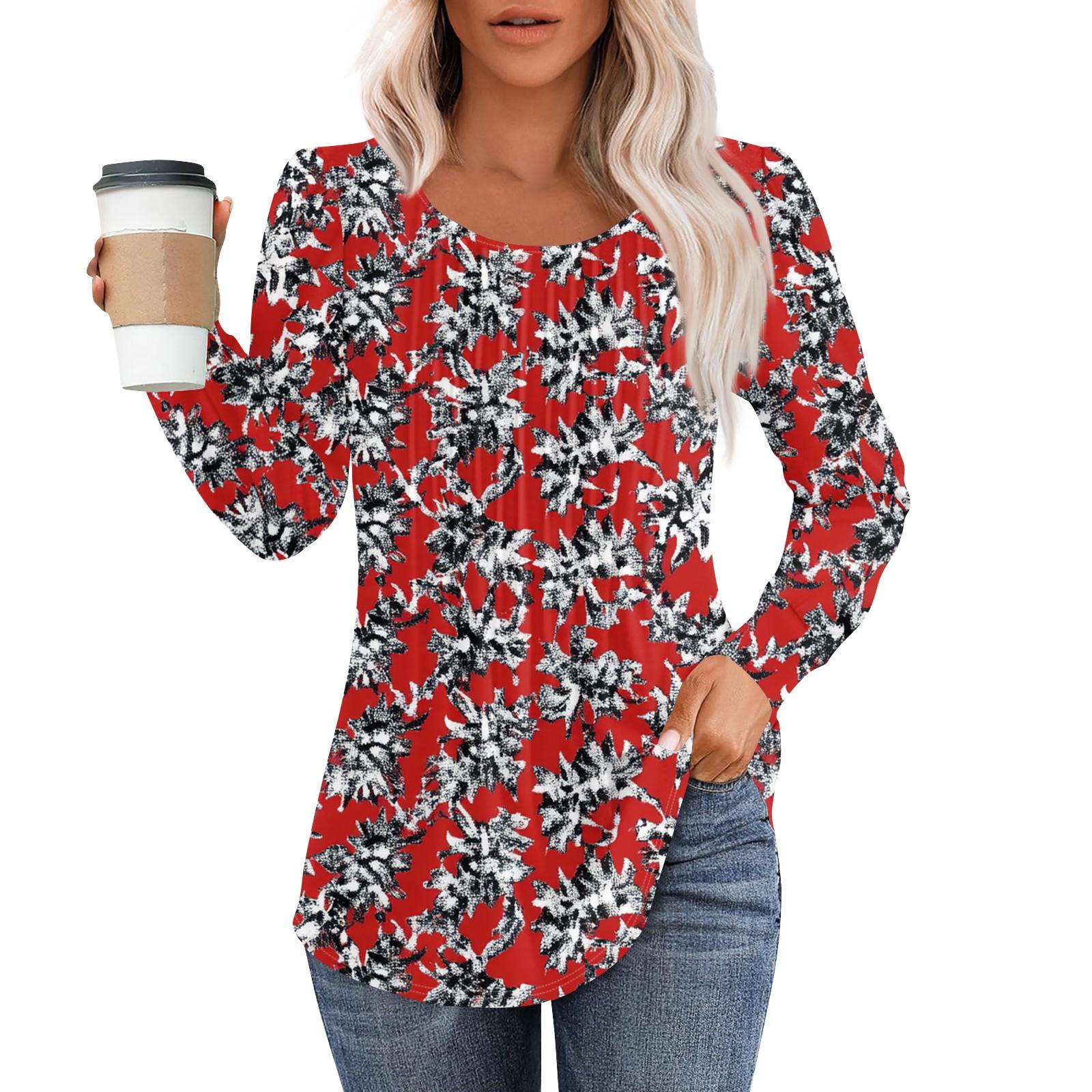 Women s Fashion Casual Pleated Round Neck Vintage Floral Print Long Sleeve T-Shirt Top XXL винний
Women s Fashion Casual Pleated Round Neck Vintage Floral Print Long Sleeve T-Shirt Top XXL винний