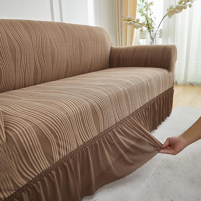 1pc Stretch Sofa Cover Jacquard Pattern Sofa Covers With Skirt Solid Color Dustproof Non-slip Sofa Slipcover for Living Room 1piece Single seat
1pc Stretch Sofa Cover Jacquard Pattern Sofa Covers With Skirt Solid Color Dustproof Non-slip Sofa Slipcover for Living Room 1piece Single seat