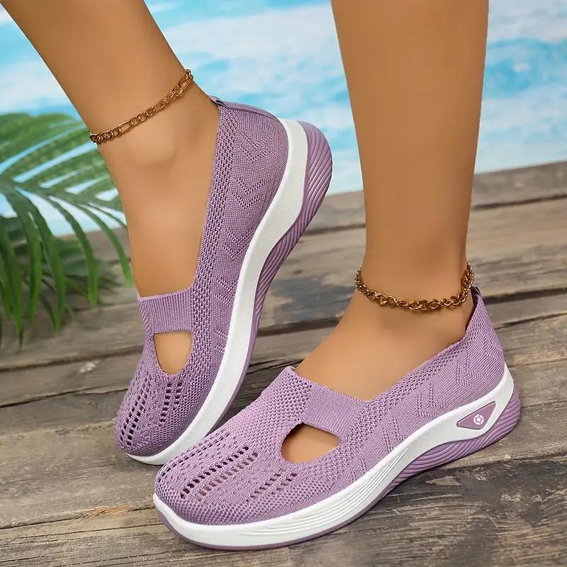 Женские легкие туфли на плоской подошве с толстой нескользящей подошвой и дышащим трикотажным верхом — удобная обувь для ходьбы в течение всего дня 42 светло-фиолетовый
Женские легкие туфли на плоской подошве с толстой нескользящей подошвой и дышащим трикотажным верхом — удобная обувь для ходьбы в течение всего дня 42 светло-фиолетовый