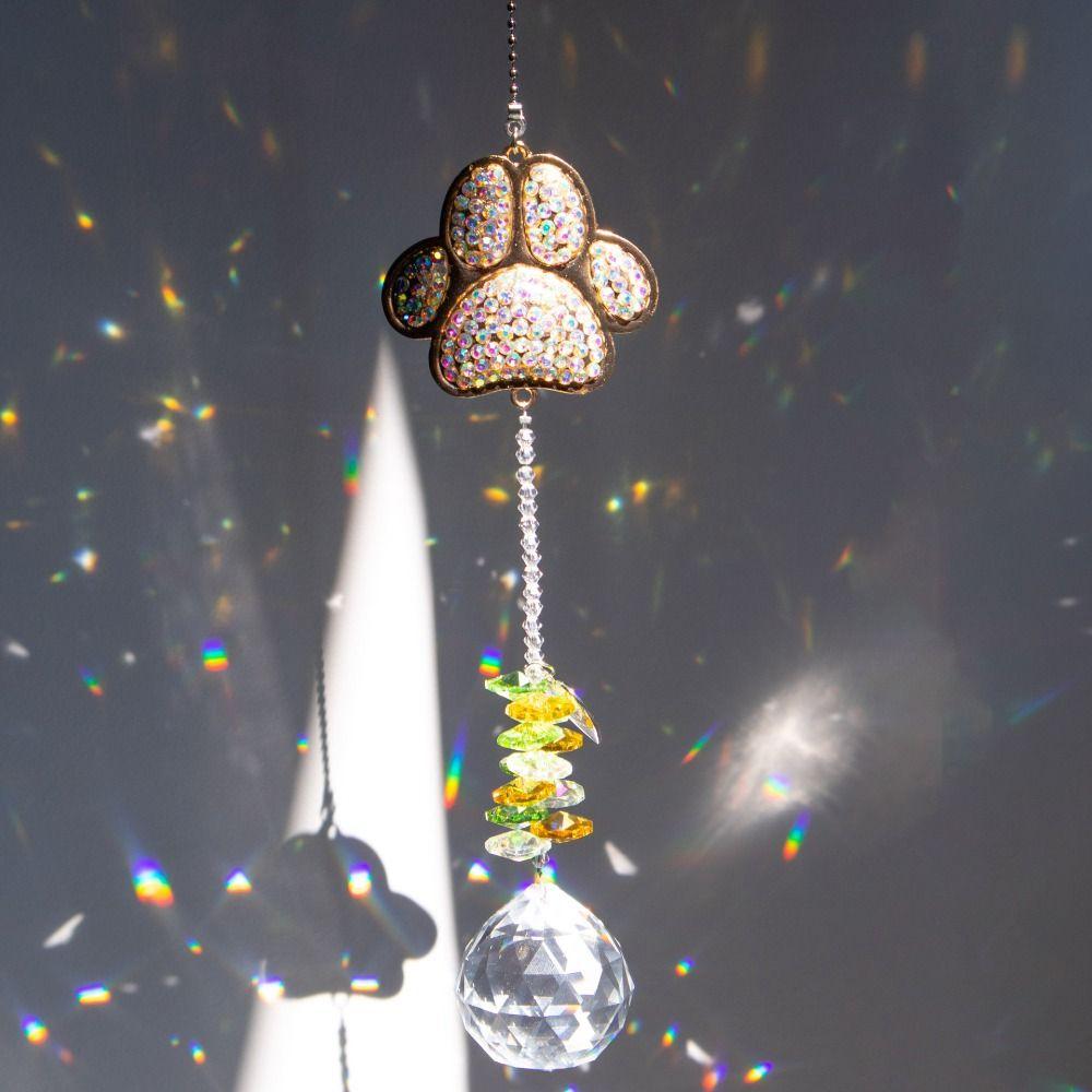 Garden Decoration Crystal Paw Print Sun Catcher Creative Hanging Wind Chimes Colorful Novelty Light Collection Pendant Door
Garden Decoration Crystal Paw Print Sun Catcher Creative Hanging Wind Chimes Colorful Novelty Light Collection Pendant Door