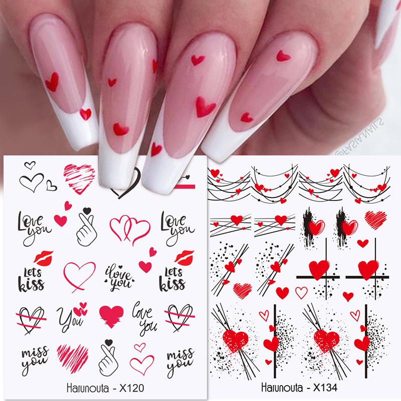 Harunouta Red Love Lines Water Decals Stickers Valentine Day English Letter Heart Rose Flower Design Slider For Nail Manicure
Harunouta Red Love Lines Water Decals Stickers Valentine Day English Letter Heart Rose Flower Design Slider For Nail Manicure