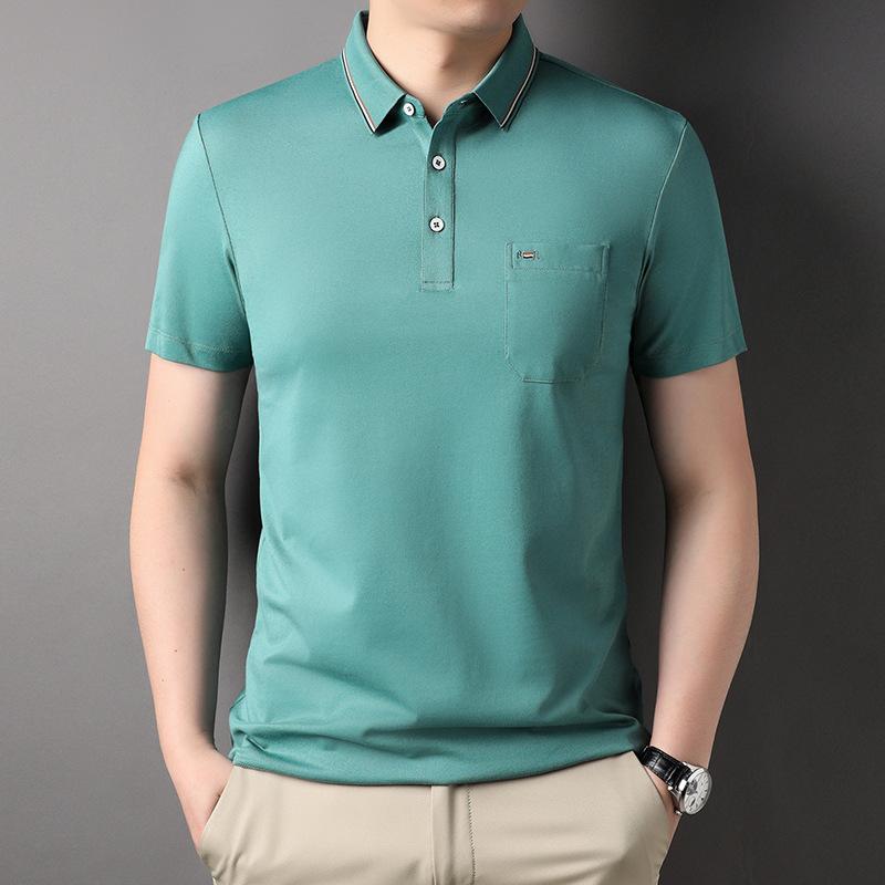 Summer New Short-sleeved Cotton T-shirt Men s Thin Business Casual Lapel Half-sleeved T-shirt Polo Shirt
Summer New Short-sleeved Cotton T-shirt Men s Thin Business Casual Lapel Half-sleeved T-shirt Polo Shirt