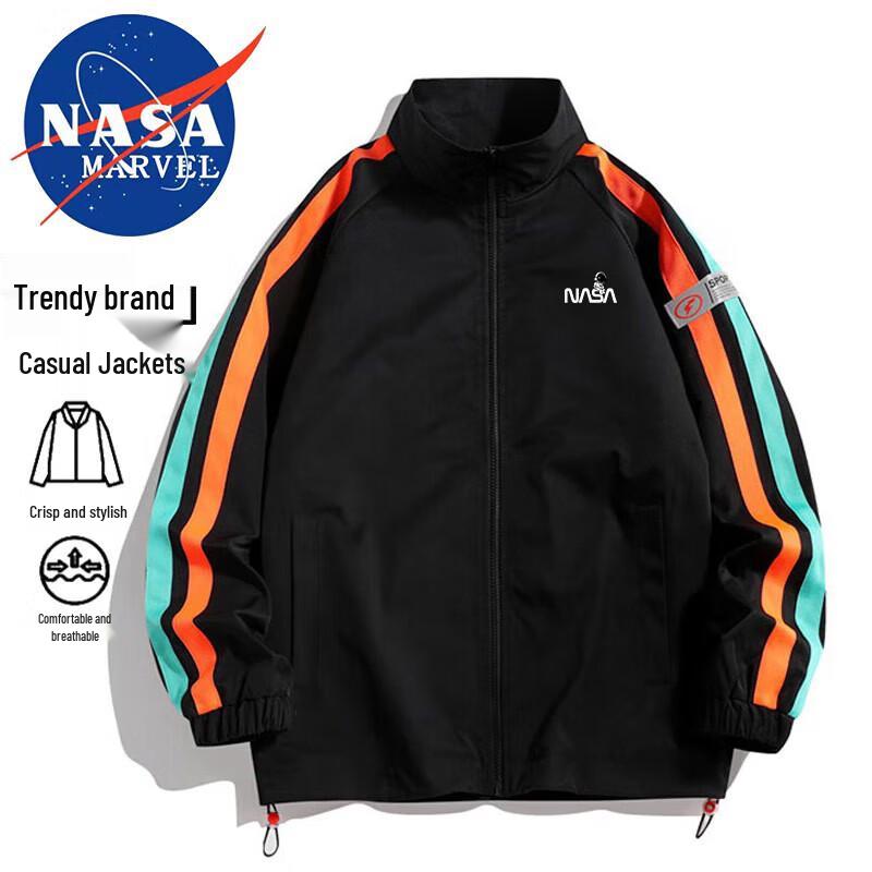 NASA MARVEL Men s Striped Stand Collar Baseball Jacket 2XL
NASA MARVEL Men s Striped Stand Collar Baseball Jacket 2XL