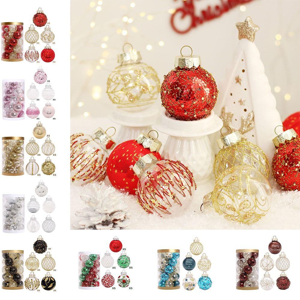 25pcs Shatterproof Christmas Pendant Ball Plastic Christmas Tree Decorative Christmas Balls Family
25pcs Shatterproof Christmas Pendant Ball Plastic Christmas Tree Decorative Christmas Balls Family