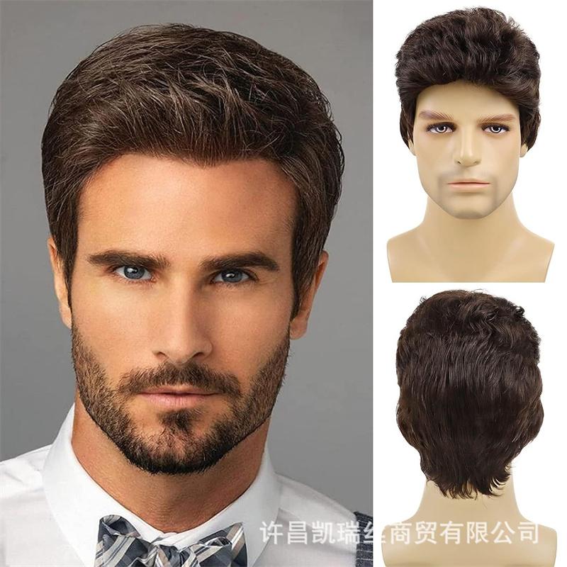 Synthetic Male Wigs Dark Brown Short Straight Hair Wig for Men Cosplay Halloween Costume Christmas Natural Wigs Style коричневый
Synthetic Male Wigs Dark Brown Short Straight Hair Wig for Men Cosplay Halloween Costume Christmas Natural Wigs Style коричневый