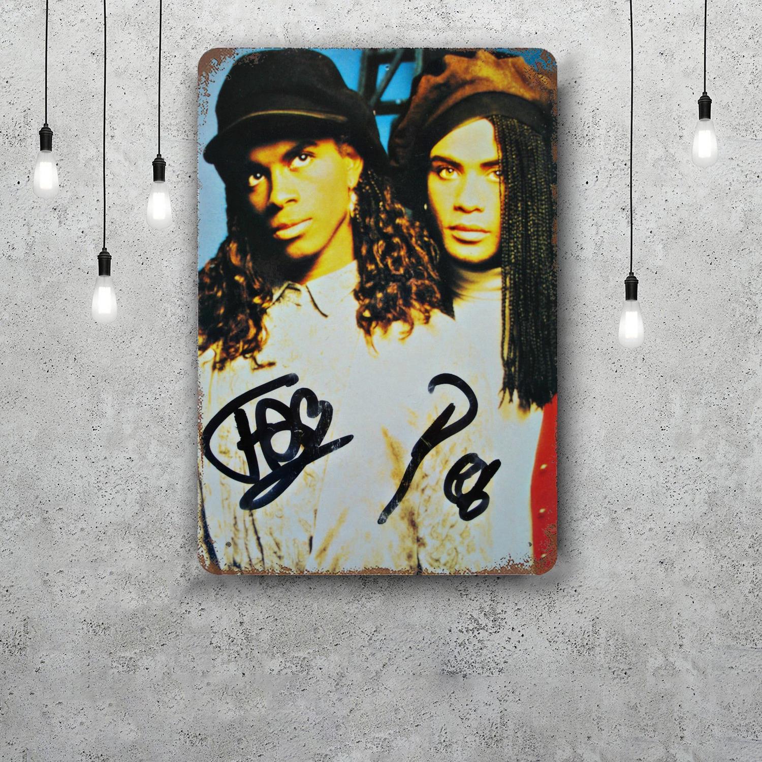milli vanilli Decor Poster Vintage Tin Sign Metal Sign Decorative Plaque for Pub Bar Man Cave Club Wall Decoration 20x30cm(7.8x11.8inch)
milli vanilli Decor Poster Vintage Tin Sign Metal Sign Decorative Plaque for Pub Bar Man Cave Club Wall Decoration 20x30cm(7.8x11.8inch)
