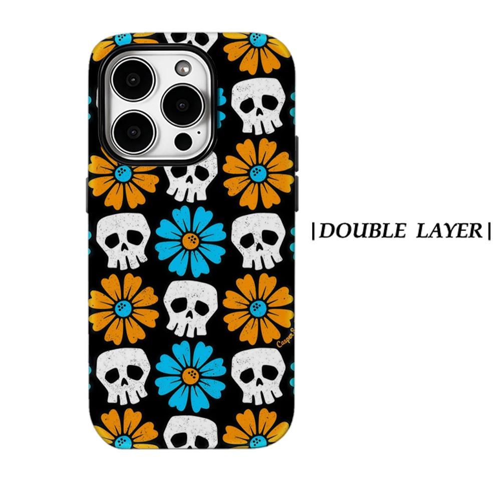 Punk Skull Flower Phone Case for IPhone 17 16 15 14 13 Pro Max Plus for Magnetic Single Double-layer Tough Case IPHONE17PROMAX
Punk Skull Flower Phone Case for IPhone 17 16 15 14 13 Pro Max Plus for Magnetic Single Double-layer Tough Case IPHONE17PROMAX