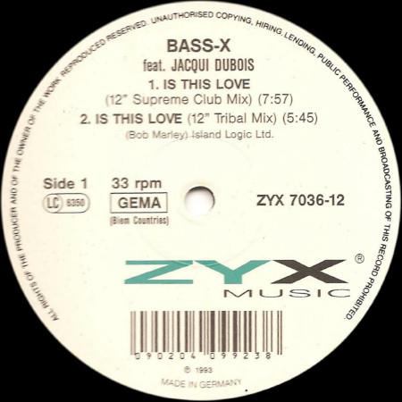 12inch Record BASS X, JACQUI DUBOIS - Is This Love ZYX703612 ZYX Music 1993 Germany Dance & Electronica Used
12inch Record BASS X, JACQUI DUBOIS - Is This Love ZYX703612 ZYX Music 1993 Germany Dance & Electronica Used