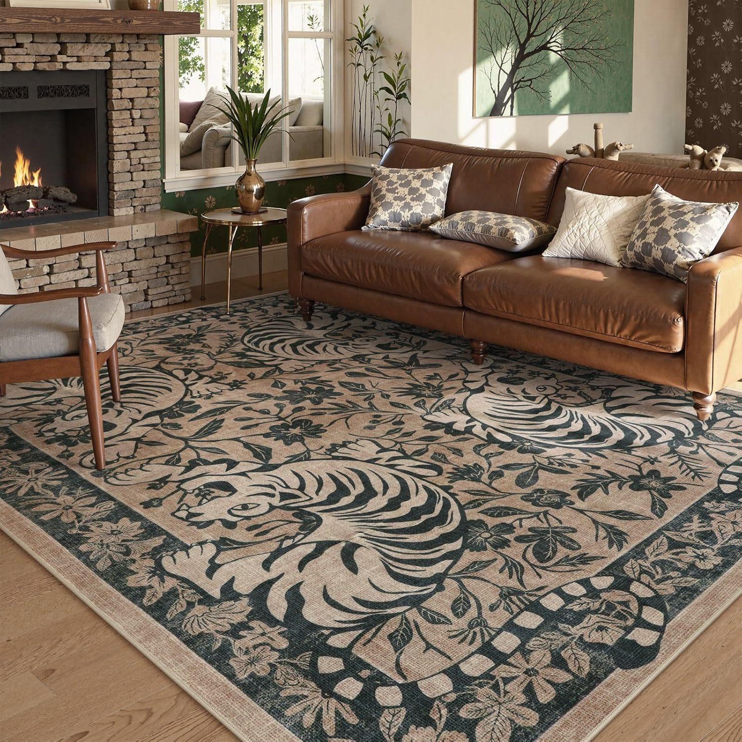 Retro Flora and Fauna Large Living Room Decoration Rug Soft Antiskid Room Decor Sofa Carprt Lint-free Washable Entrance Door Mat 60x90cm
Retro Flora and Fauna Large Living Room Decoration Rug Soft Antiskid Room Decor Sofa Carprt Lint-free Washable Entrance Door Mat 60x90cm