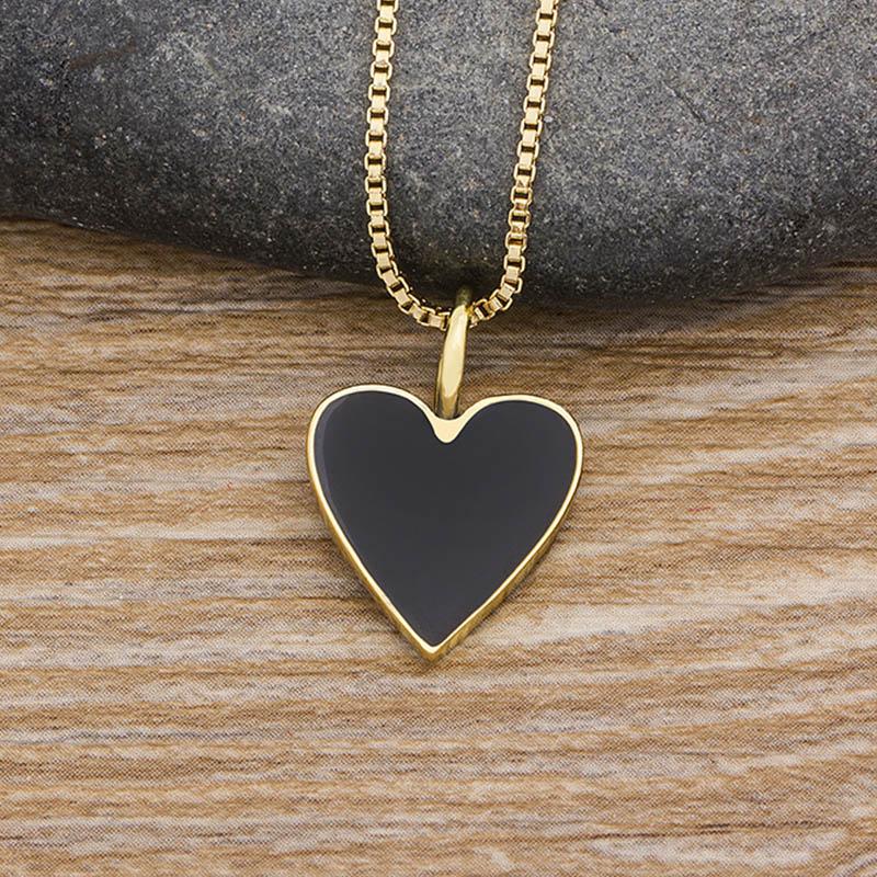 AIBEF Tiny Red Black Heart Dainty Necklace Gold Plated Women Chain Choker Enameled Pendant Jewelry Accessories Girl Gift чорний
AIBEF Tiny Red Black Heart Dainty Necklace Gold Plated Women Chain Choker Enameled Pendant Jewelry Accessories Girl Gift чорний