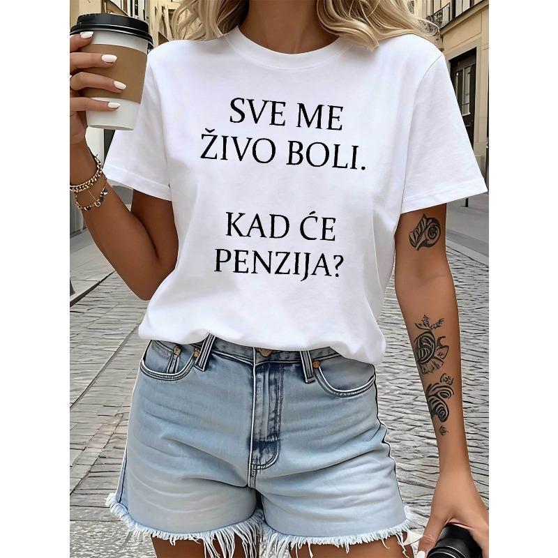 Croatian Retirement Humor Letter Print T - Shirt Women s Spring - Summer Short - Sleeve Crew - Neck Casual T - Shirt, Daily Leisure, 4XL
Croatian Retirement Humor Letter Print T - Shirt Women s Spring - Summer Short - Sleeve Crew - Neck Casual T - Shirt, Daily Leisure, 4XL
