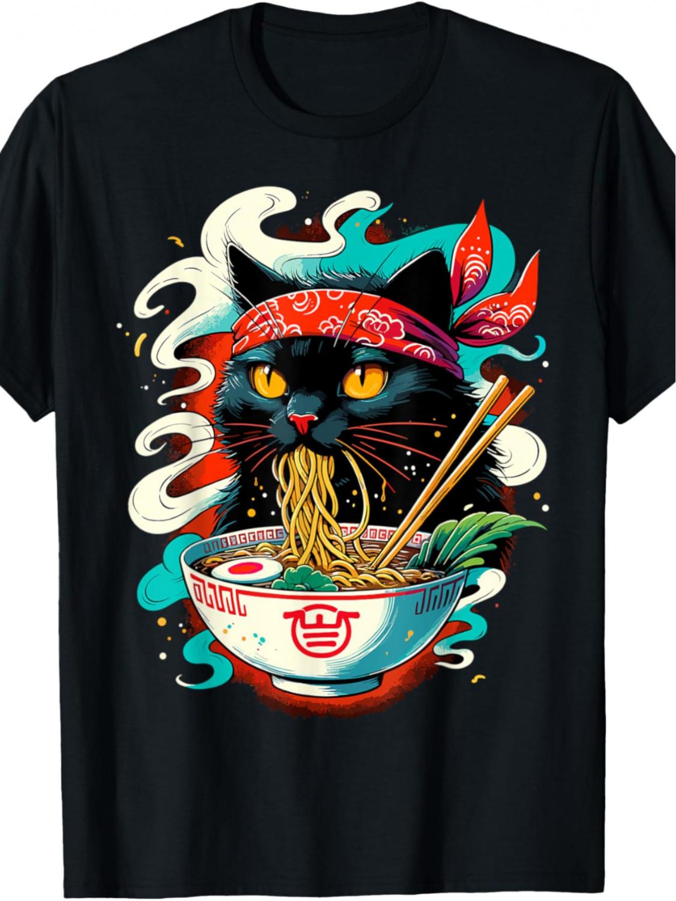 Men s Cute Cat Ramen Graphic T-Shirt - , Crew Neck, All-Season Casual Wear, Allseason Apparel | Whimsical Design XXXXXL чорний
Men s Cute Cat Ramen Graphic T-Shirt - , Crew Neck, All-Season Casual Wear, Allseason Apparel | Whimsical Design XXXXXL чорний