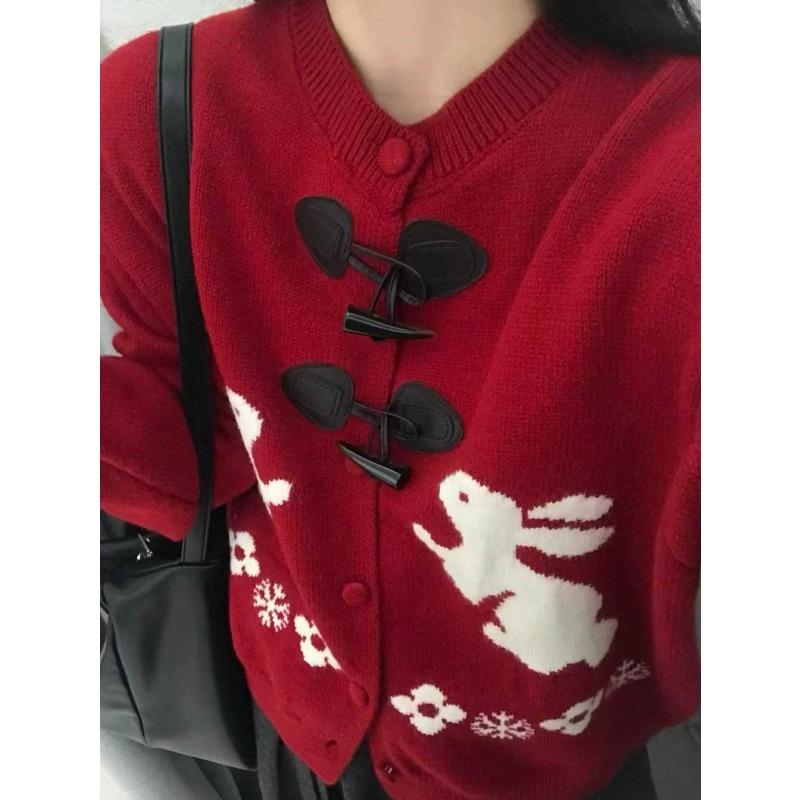 American Retro Rabbit Jacquard Lapel Sweater Knitted Cardigan Women s Loose Design Niche Thickened Casual Jacket Onesize червоний
American Retro Rabbit Jacquard Lapel Sweater Knitted Cardigan Women s Loose Design Niche Thickened Casual Jacket Onesize червоний