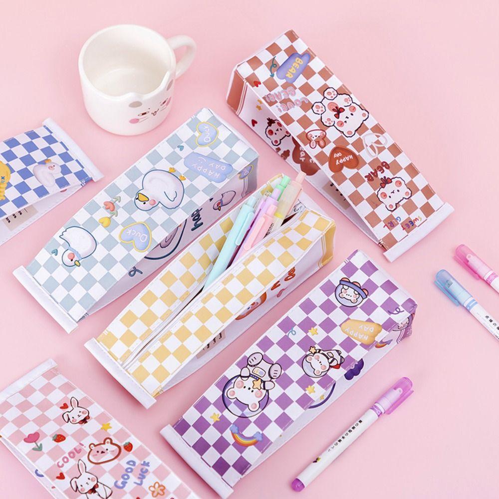 PU Leather Cartoon Pen Bags Creativity Stationery Bag Checkerboard Milk Carton Pen Case Student
PU Leather Cartoon Pen Bags Creativity Stationery Bag Checkerboard Milk Carton Pen Case Student