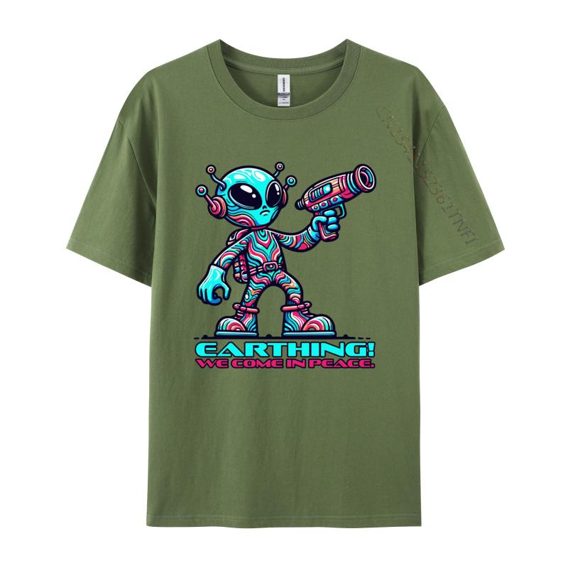 Mens Clothing Earthling I Come In Peace TShirt Cotton Male Tops Shirt Classic Newest Top Tshirts Casual 4XL
Mens Clothing Earthling I Come In Peace TShirt Cotton Male Tops Shirt Classic Newest Top Tshirts Casual 4XL