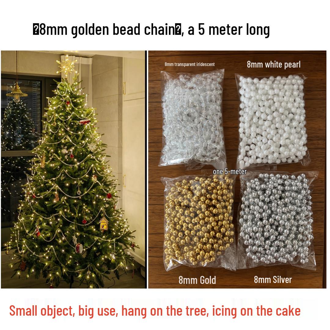 26cm Fishnet Mesh Christmas Ribbon with Bead Chain - 9m Long Silk Ribbon for Christmas Tree Decoration
26cm Fishnet Mesh Christmas Ribbon with Bead Chain - 9m Long Silk Ribbon for Christmas Tree Decoration